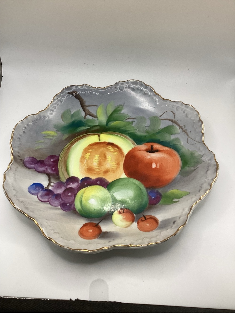 Vtg Hand-Painted Fruit Decorative Plate Lefton
